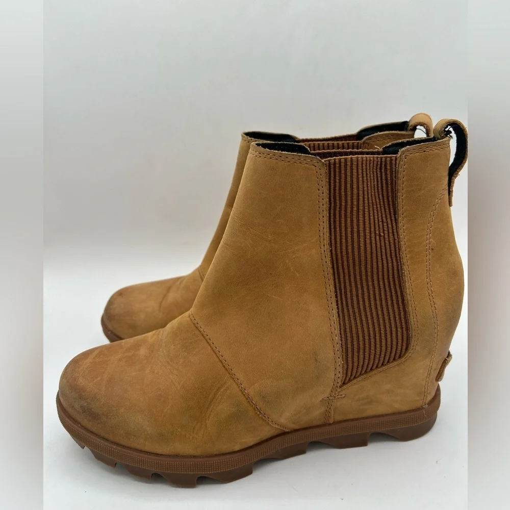 Sorel Joan of Arctic™ Wedge II Chelsea Wedge Platform Bootie Boot Camel brown - Picture 2 of 11